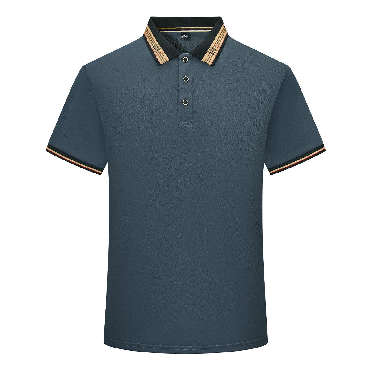 

Повседневная рубашка поло с короткими рукавами и лацканами, хлопковый топ с короткими рукавами 4XL