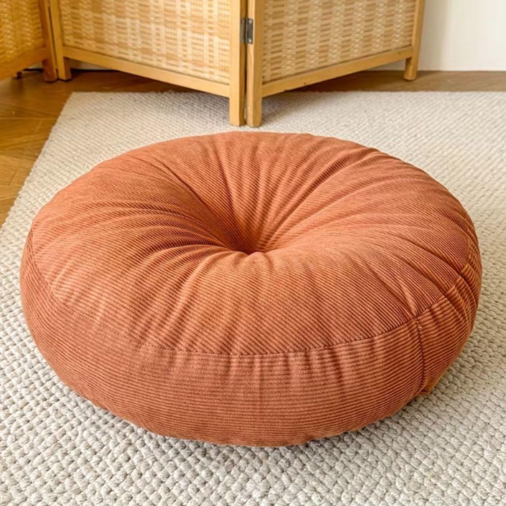 Corduroy Round Floor Pillow Soft Yoga Pillow Bohemian Meditation Seat Sofa