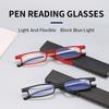 KAEDEK Unisex Folding Reading Glasses Anti Eyestrain Blue Light Blocking Portable Readers With Case Fashion Eyewear