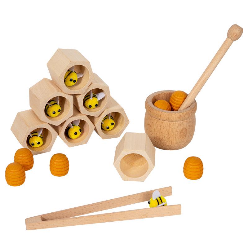 Puzzle cu mărgeluțe pentru copii: Jucărie de rol Micul Albinuță pentru antrenarea concentrării