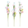 3 stk Påskeæg Blomsterpinde Farverige Kunstige Påskeæg Stængler Dekorationer til Boligindretning Bordpynt Blomst