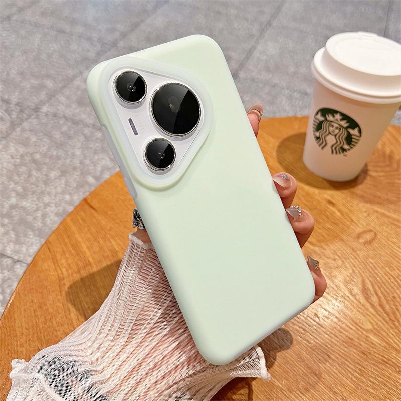 Potrivit pentru husă telefon mobil Huawei Pura80 Silicon lichid P70pro Complet inclus Anti-cădere P70ultr Model jeleu culoare solidă