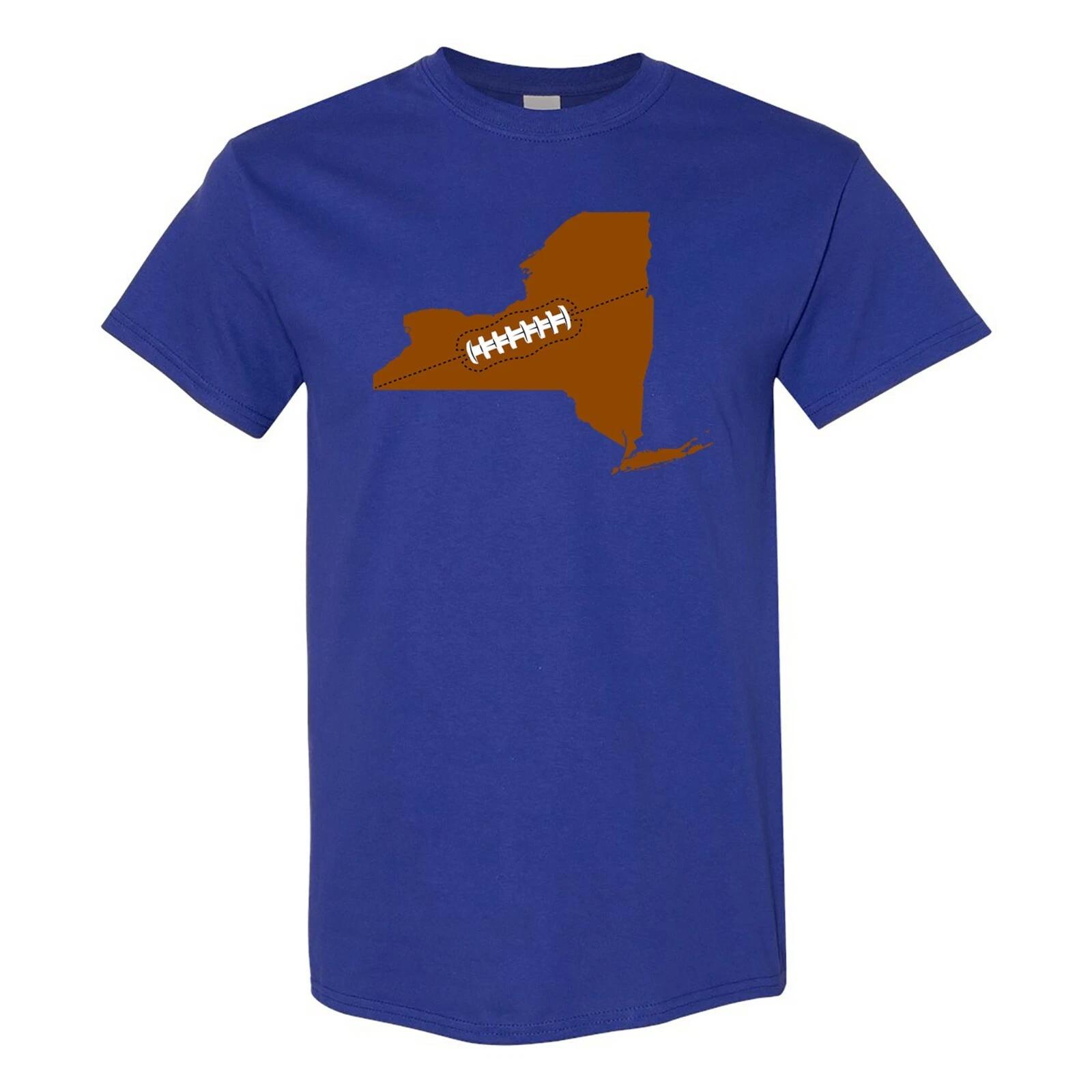 

New York Football State Shape - Hometown Pride T Shirt S