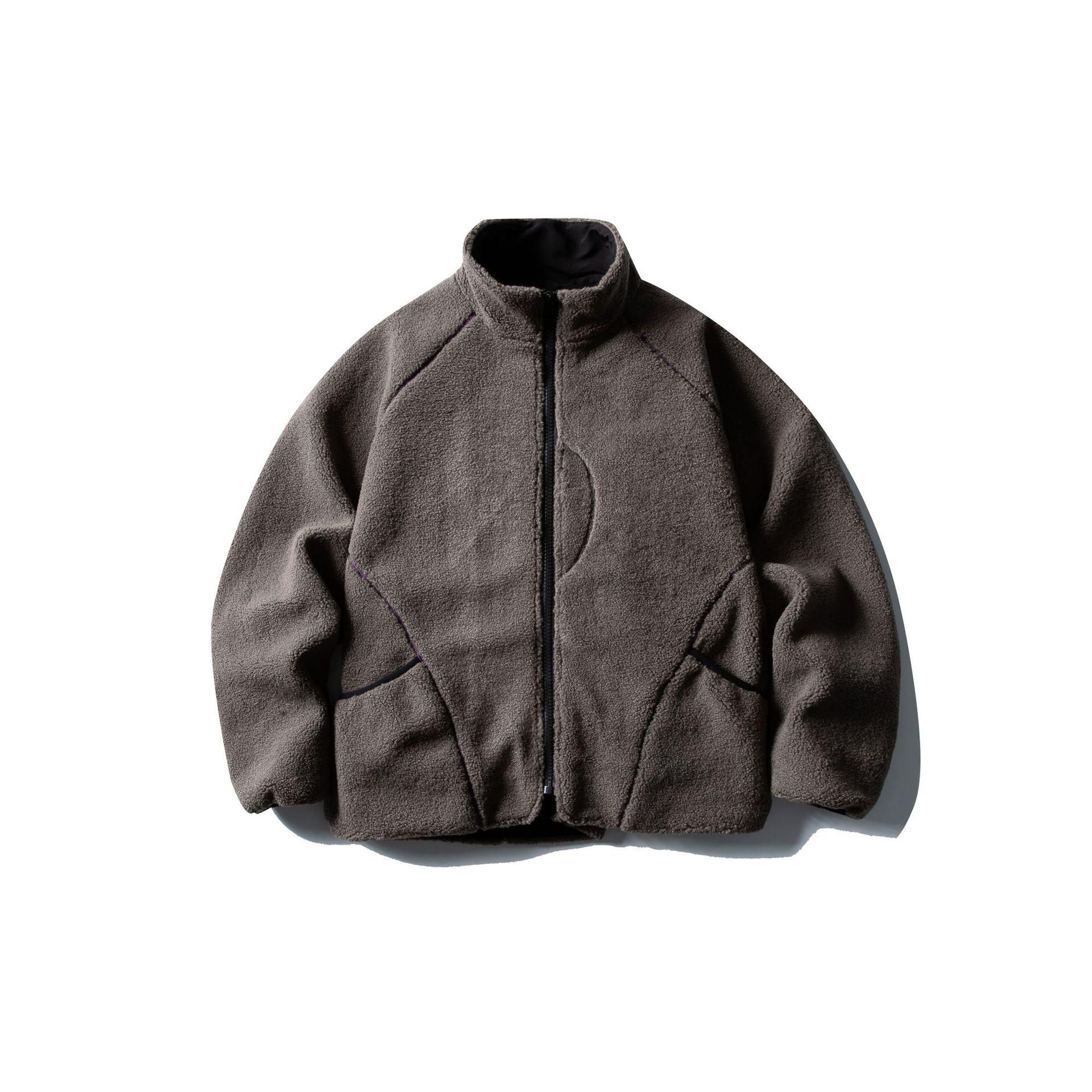 

Unisex Retro Lambswool Cotton Jacket: Warm, Versatile, Stand Collar Design XXL кавовий