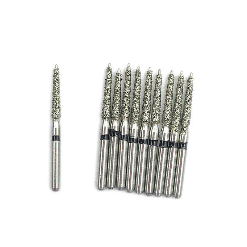 10 buc Dental Diamond FG Freze de mare viteză pentru lustruire, netezirea dinților, șlefuitoare, material super grosier pentru albirea dinților 508T-16S