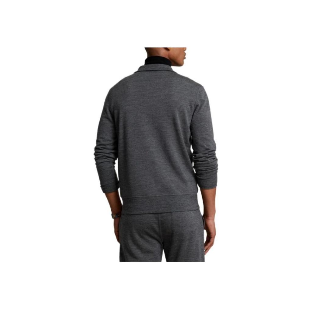 Polo Ralph Lauren FW22 Solid Color Half-Zip Long Sleeve Sweatshirt Men Sweatshirt Gray MNPOKNI16822302-020