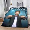 Dr. House Print Soft Flannel Throw Blanket Lightweight Warm SofaCouch Bed Home Decor Cover For Movie Fans