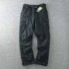 Tooling Kalhoty Silné nepromokavé Fleece Cargo Kalhoty Muži Ženy Zimní Outdoor Multi-kapsy Volný Rovný overal Kalhoty