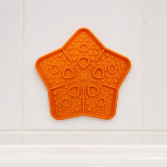 Pet Slow Food Mat with Suction Cups Star Shape Pet Food Tray