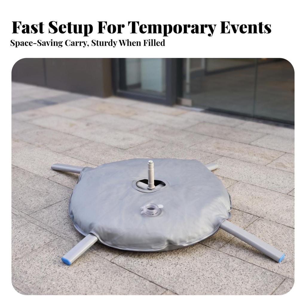 Feather Flag Base Weight Bag | Built-in Carry Handle Recess, Water with Pole