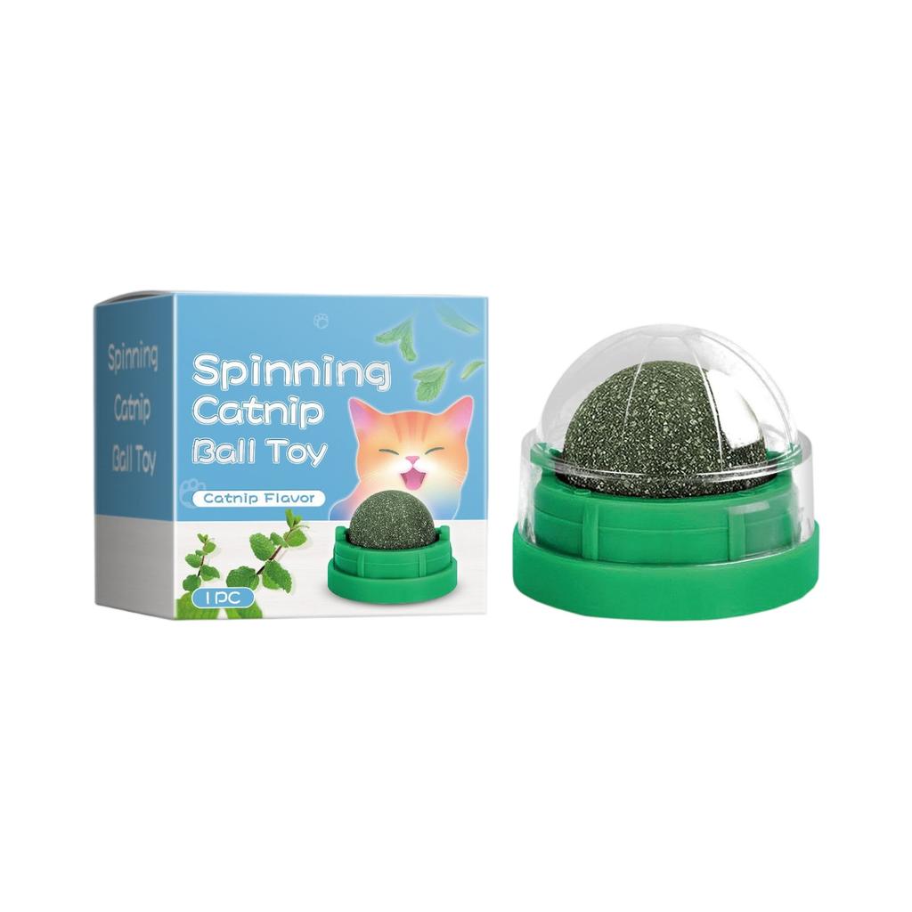 Mint-flavored Spinning Ball Toy, Chewable, Rotating Mint-flavored, -resistant, Interactive, Fun Ball Toy.