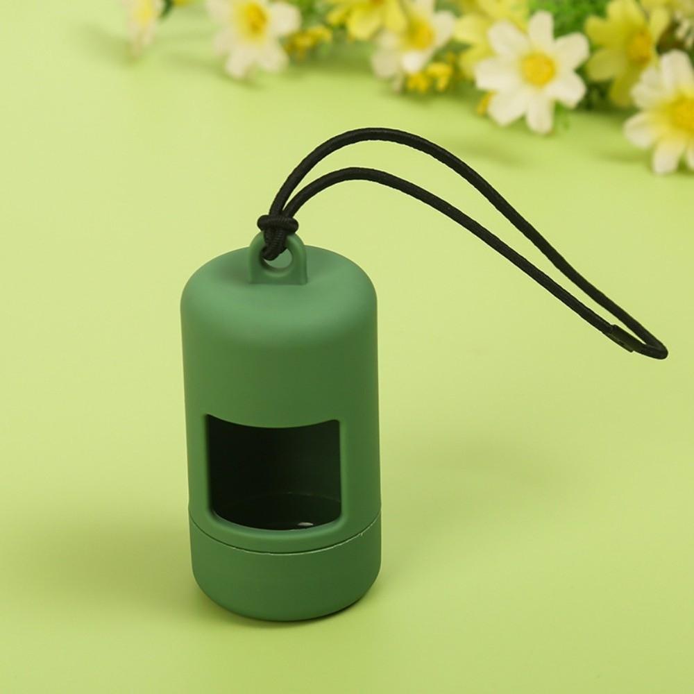with Rope Dog Poop Bag Case Solid Color Pet Garbage Holder  Cleaning Supplies