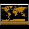Large Black Scratch Off World Map 82.5x59.4cm Home Decor Gift