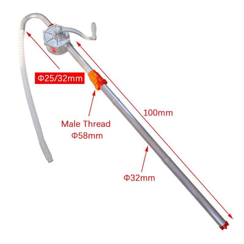 Manual Fuel Diesel Pump Hand-operated Petroleum Pump for 200L Oil Drum Car Truck Heavy Light Oil Extraction Transfer Tool