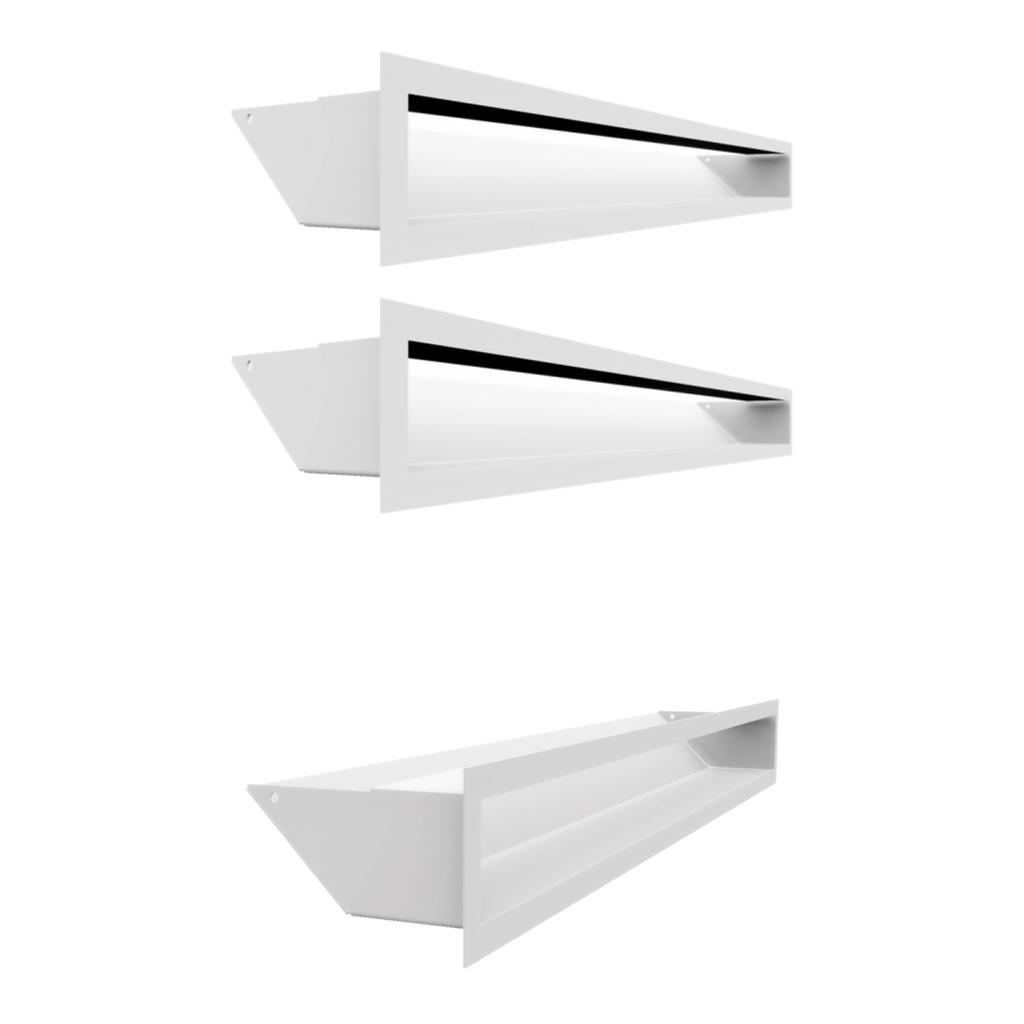 STRAIGHT LUFT SET 3x - FIREPLACE WITH STRAIGHT GLASS