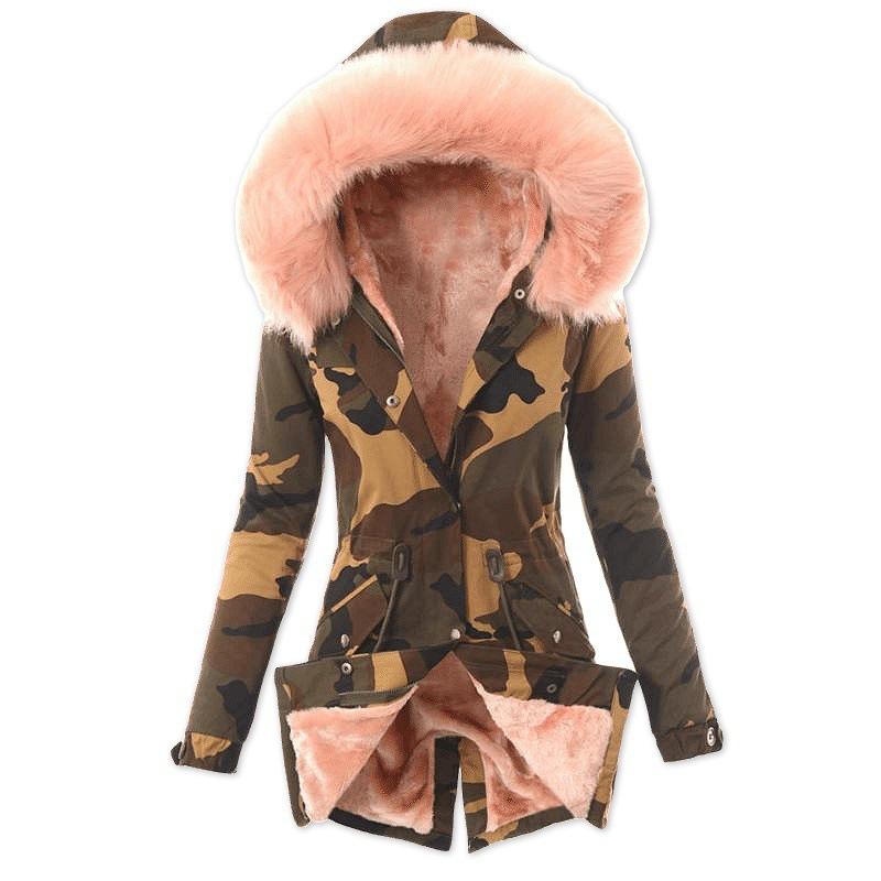 

Jacket Warm Cotton-padded Jacket Large Size Cotton-padded Jacket Hooded Camouflage Cotton-padded Jacket Women s Cotton-padded Jacket M