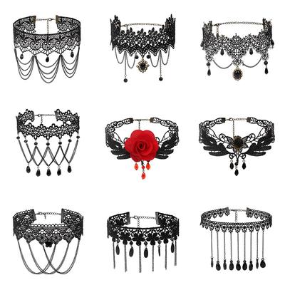 Dark Gothic Lolita Chocker Neckchain Collar with Gift Box