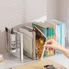 Simple Divided Book Stand Save Space Clear Bookshelf Portable Desktop Sorting Rack  School