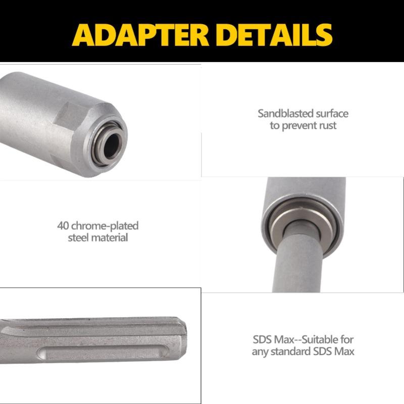 1 PC SDS Max To SDS Plus Adaptor Chuck Drill Converter Shank Quick Tool 40 Chrome Steel Chuck Adaptor Converter Power Tool.