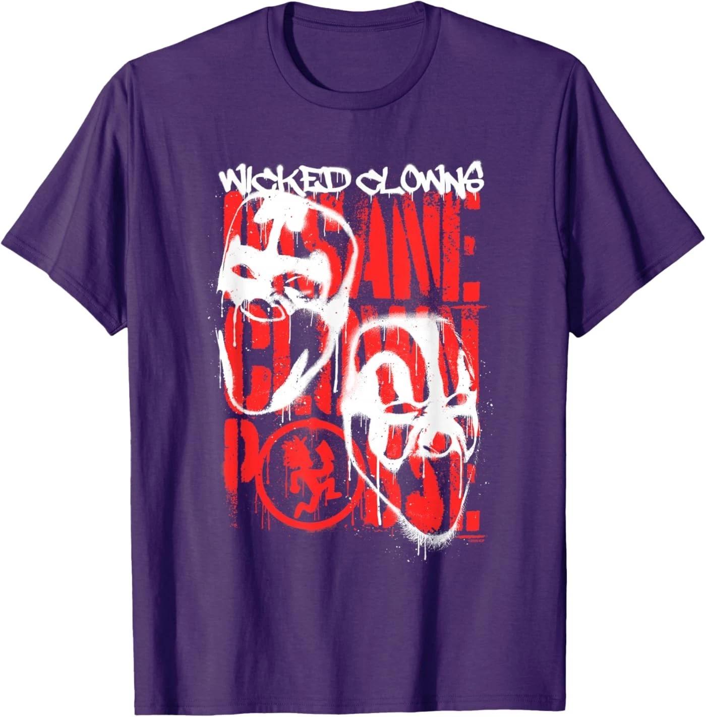 ICP Spray Painted Wicked Clowns Graffiti Hip Hop T-Shirt 4XL