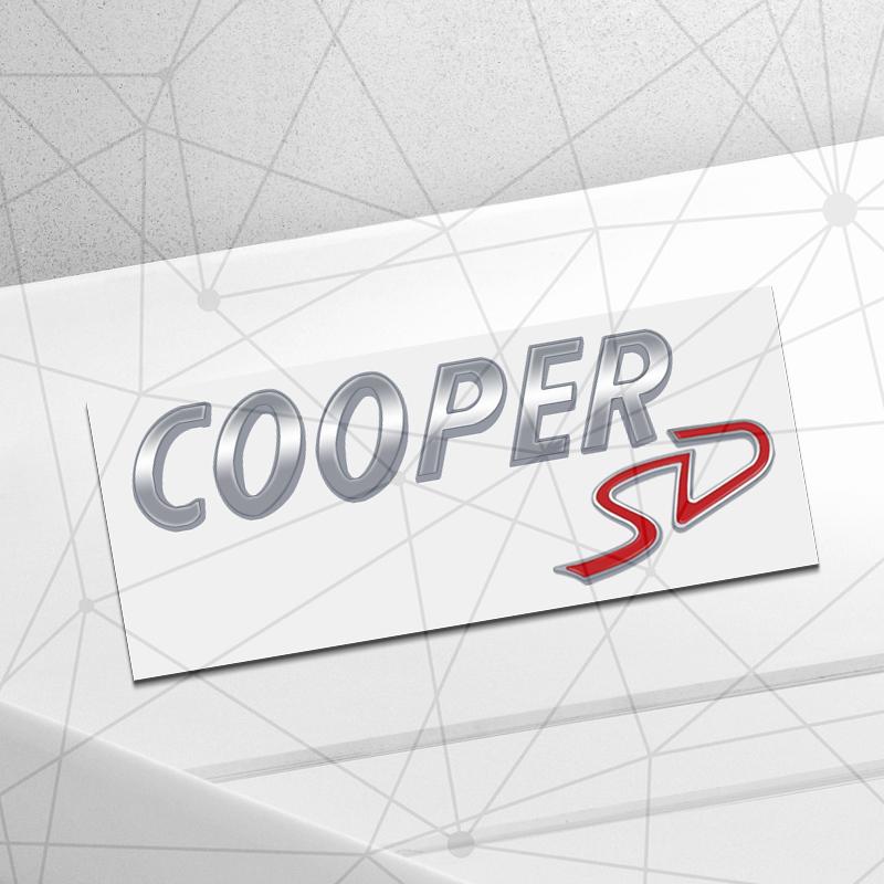 3D Auto Metal Cooper S SD Badge Car Rear Trunk Emblem Sticker LOGO Decor For Mini Cooper ONE Clubman Paceman JCW R56 R58 R59 F60