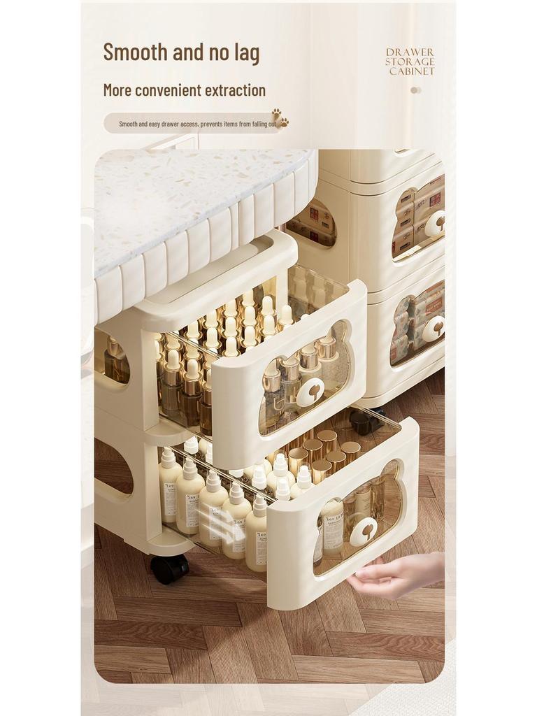 Multi-Layer Snack & Toy Storage Cabinet: Safe for Kids, Ideal for Living Room & Bedroom