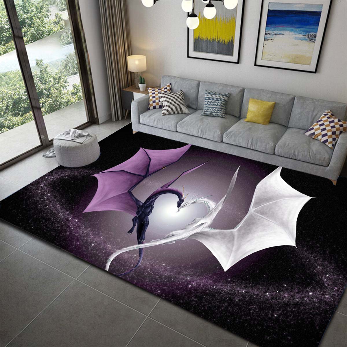 

3D ковры с рисунком дракона, противоскользящий коврик для гостиной, детские коврики для спальни, коврик для йоги, большой ковер, декор 40cm x 60cm