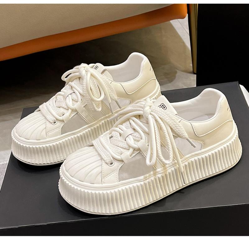 Fashion Women Thick-soled Shoes Mesh Summer Women Shoes 2025 New Style Breathable  Casual Sports Shoe Women Sneakers Platform Shoes