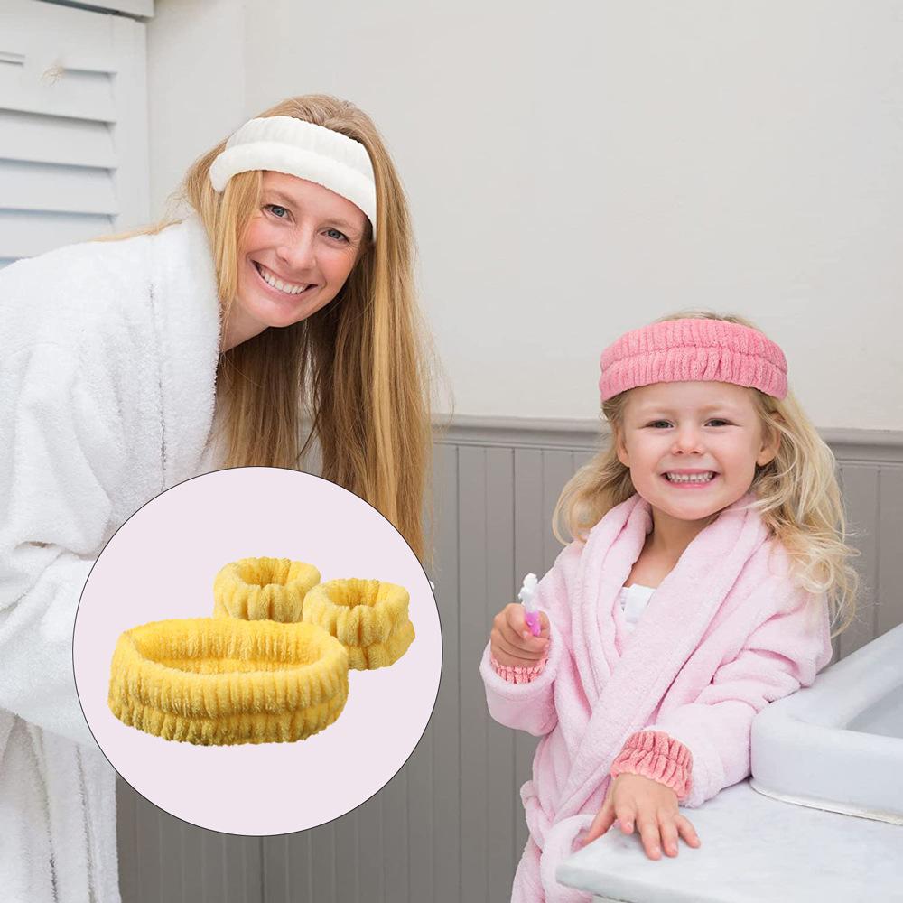 3pcs Set Face Wash Headband Velvet Set Of Hair Bands Microfiber Headbands Make Up And Sports And Face Wash For Hair Accessories