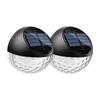 Solar Outdoor Fence Light Auto LED Wall Light IP65 Waterproof Warm White 2/4/8 Pack