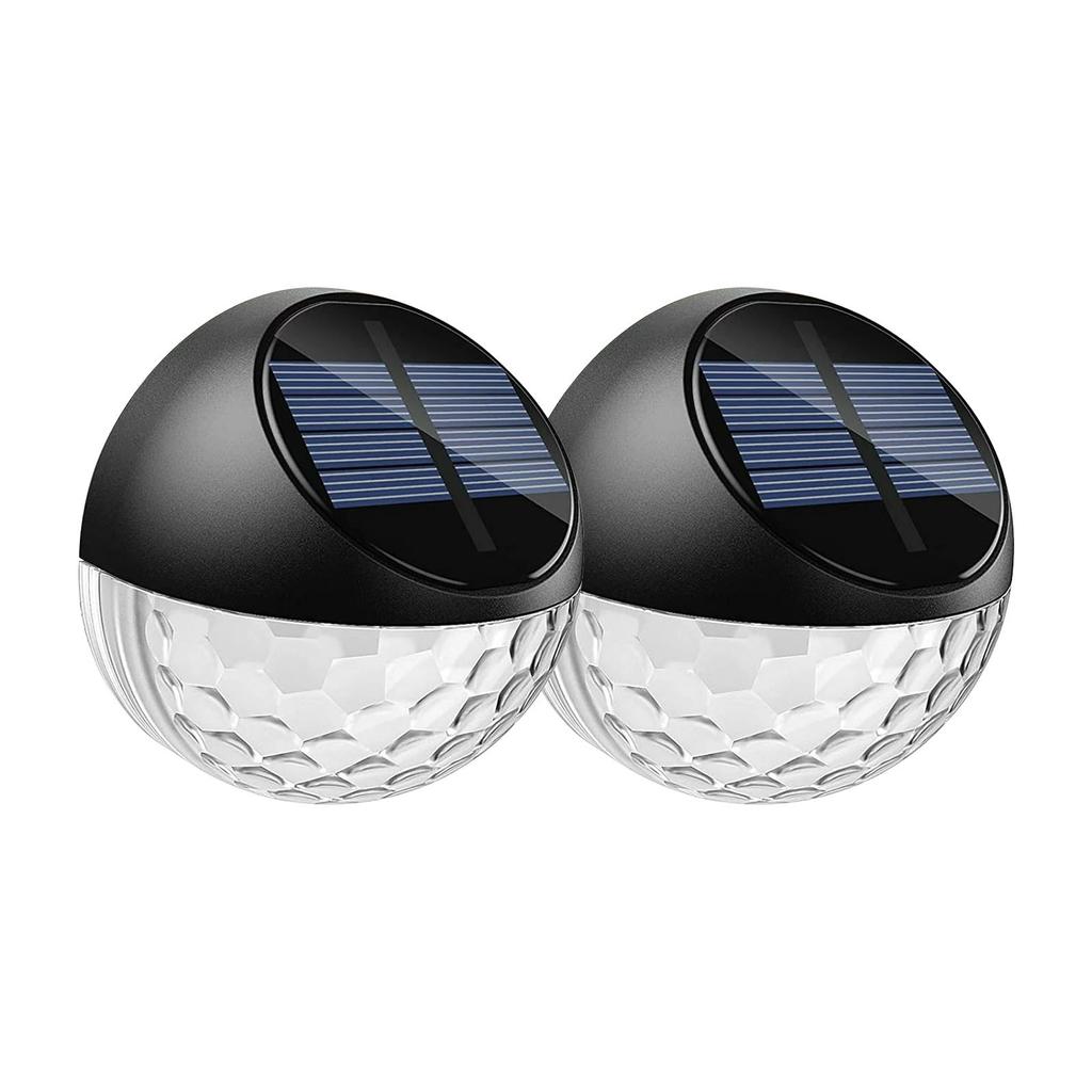 Solar Outdoor Fence Light Auto LED Wall Light IP65 Waterproof Warm White 2/4/8 Pack