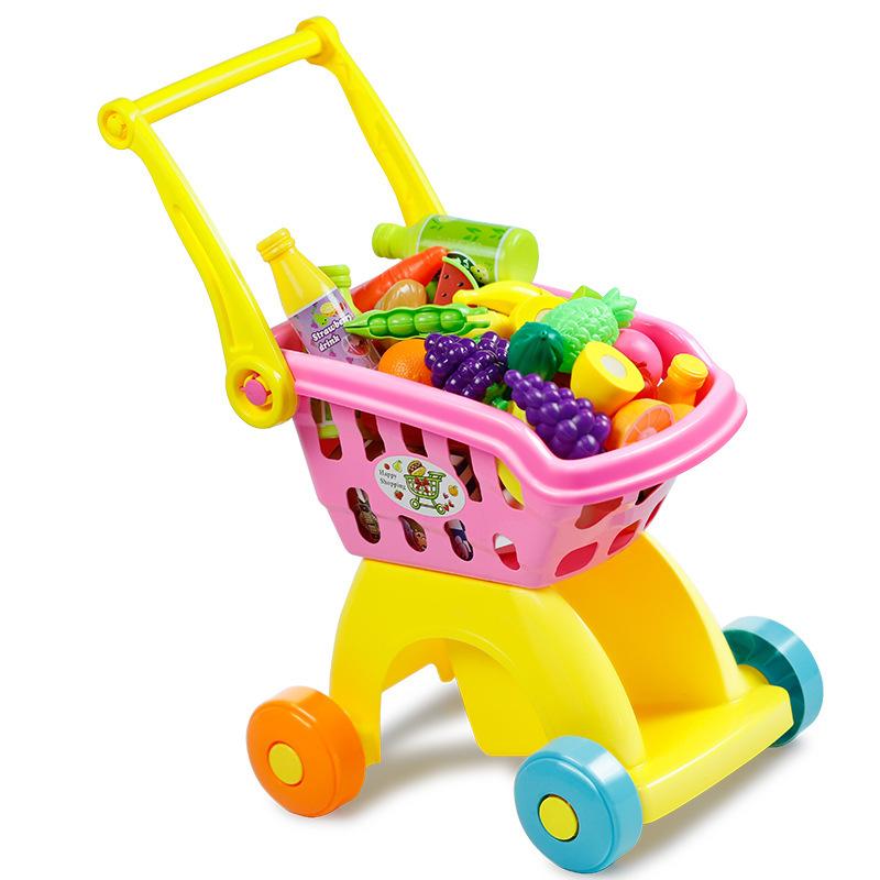 Großer Kinder-Trolley Spielhaus Spielzeug Simulation Supermarkt Einkaufswagen Jungen und Mädchen Einkaufsanzug
