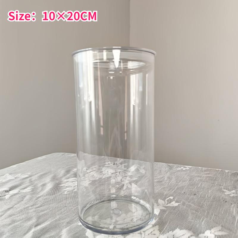 

Large Acrylic Storage Box with Lid Shatterproof & Waterproof Round Container Transparent Organizer for Bathroom Home Office Use