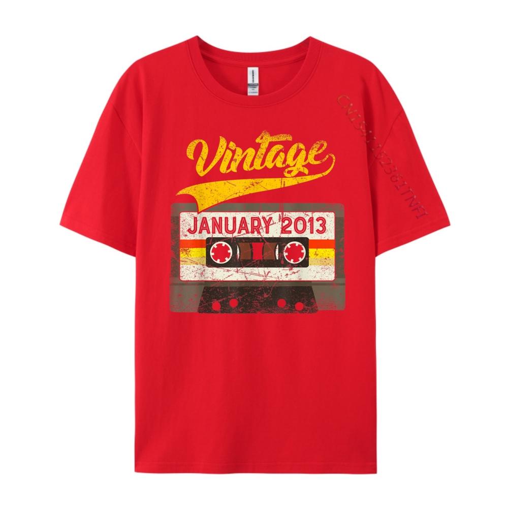 

January 2013 7th Birthday Cassette Wholesale Tshirts 100 Pcs Vintage T Shirts Fashionable and Trendy Custom Tshirts Leisure S