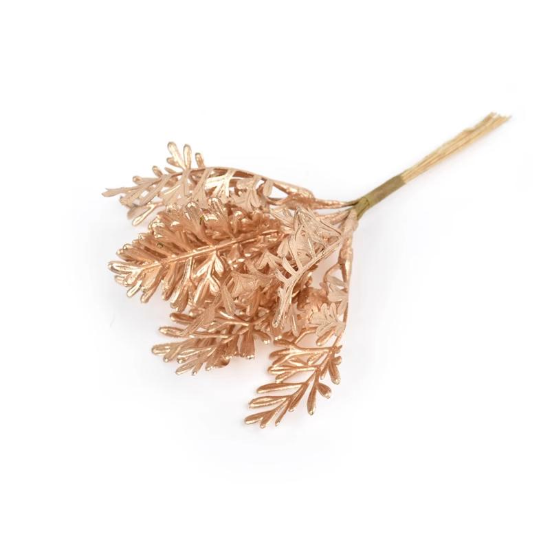 1Pcs Gold Silver Artificial Pinecone Bouquet Christmas Decorations Fake Plant for Home Decor Garland Gifts Ornament Accessories