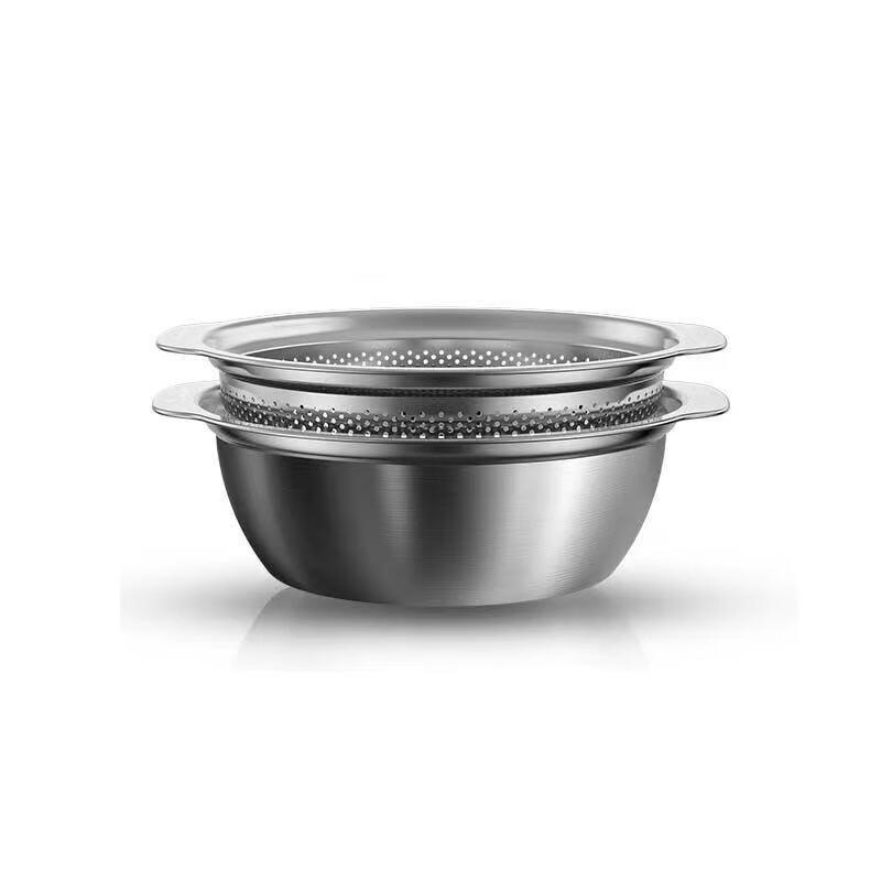 ZISIZ 304 Stainless Steel Double-Handle Strainer