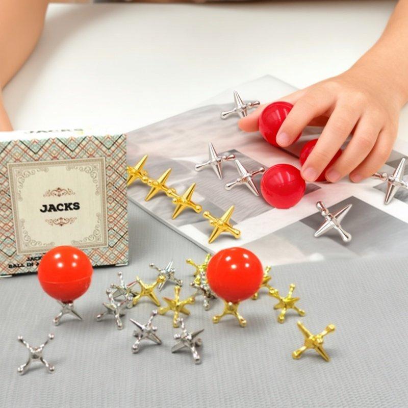 Klassisches Vintage Retro Mini Metall Murmelspiel mit Bällen Tischspielzeug Tragbares Stressabbau Fidget Spielzeug für Erwachsene Partygeschenk