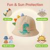 Cute and Adorable Little Girl Sun Hat - Dinosaur Style Children's Fisherman Hat - New Style for Summer and Spring - Boys' Sun Protection Hat