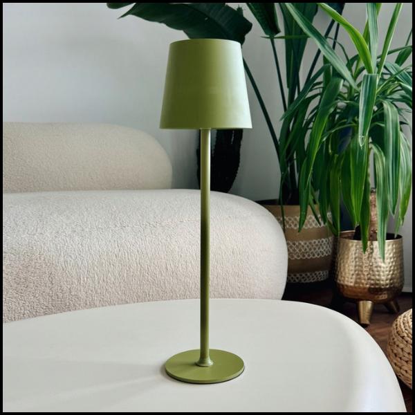 Green LED table lamp 38.5CM wireless 3 modes touch night light