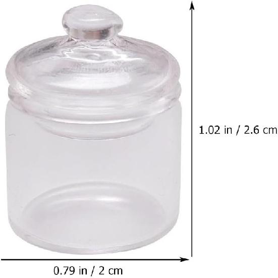 

UPKOCH 6pcs Miniature Glass Jar Doll House Decor Mini Jars for Unique House Decoration for Bedroom and Dressing Accessories