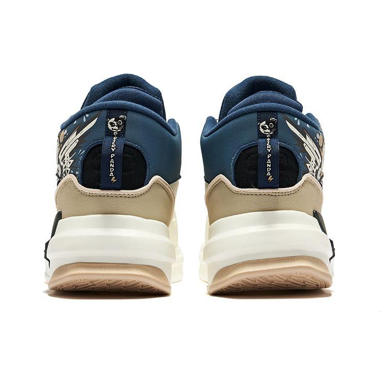 Hongxing Erke Battery Panda Trendy Versatile Comfortable Casual Wear Resistant High-Top Cotton Skate Shoes Men sneaker White Blue 51122321460-002