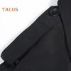 Women Windbreaker Turn-down Collar Loose Pure Color Coat Long Sleeves Belt Decor Overcoat Mid Length with Pockets Windproof Lady Jacket
