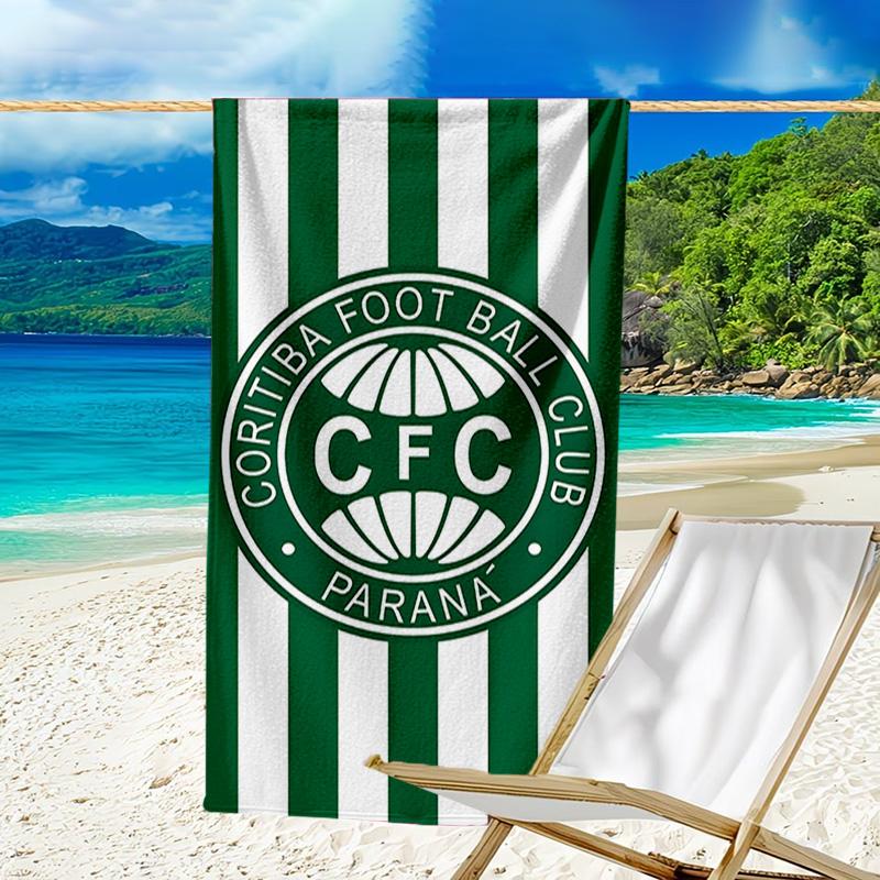 Cori-tiba Football Club Crest Printed Beach Towel, Super Soft Microfiber, Perfect Gift Birthday, for Pool, Beach, Travel, for Family and Friends