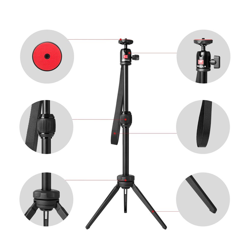 Nebula Verstellbares Stativ Tragbarer Projektorständer mit Universalhalterung und Kugelgelenk Schwenkkopf Aluminiumlegierung Stativständer für Capsule 3 Capsule Air