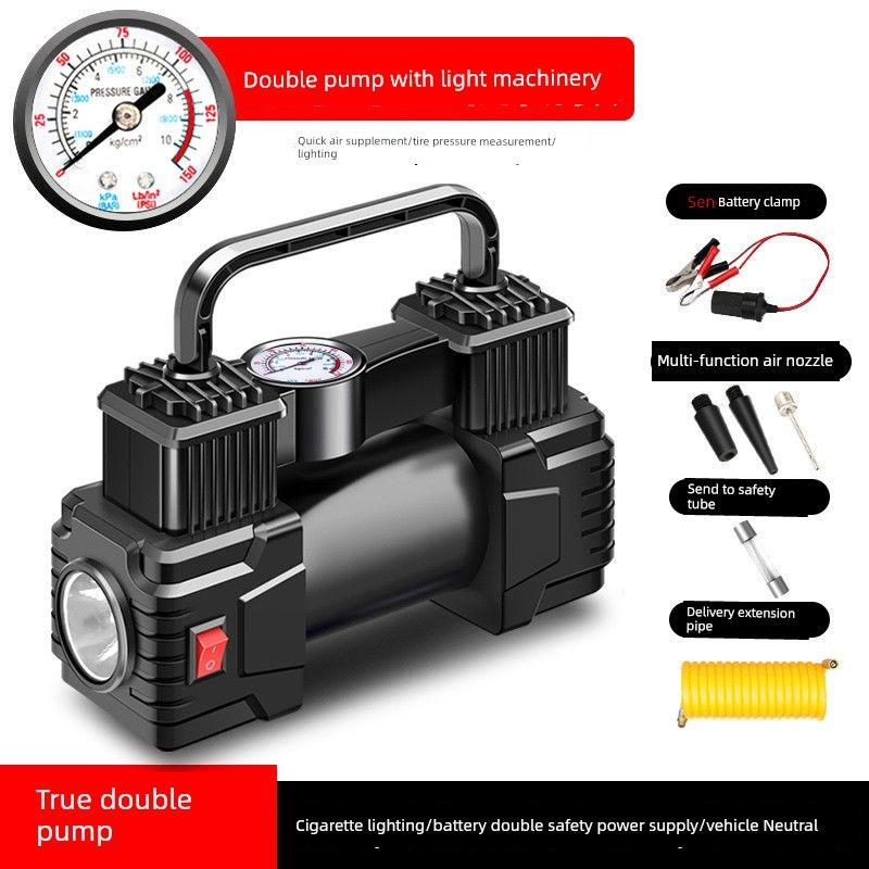 

Jieyi Digital Display Air Pump Car Air Pump 12V Dual-Cylinder Wireless Car Air Pump High-Power Air Pump Pointer air pump