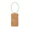 1pc  PU Wood Grain Luggage Tag, Square Travel Check-in Tag, High-quality Elastic Belt Luggage Tag