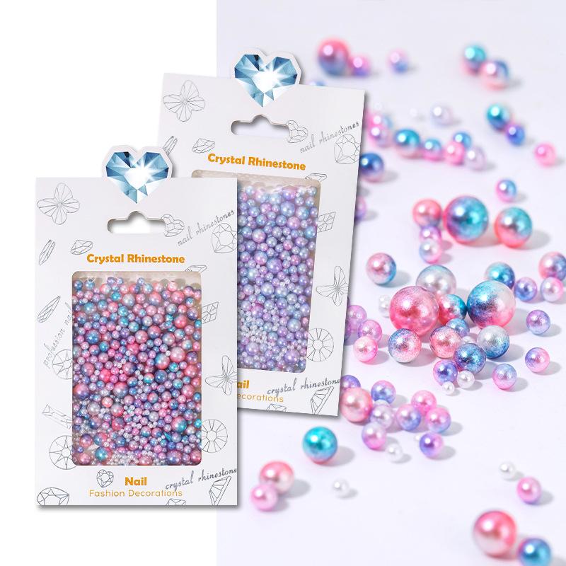 Highlight Symphony Nail Art Pearl Set 1.5-6 Mm Mixed Abs Non-Porous Round Diy Handmade Nail Art Jewelry