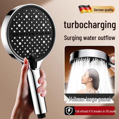 Silicone Shower Head with 7 Modes and Adjustable Large Panel for High Water Output