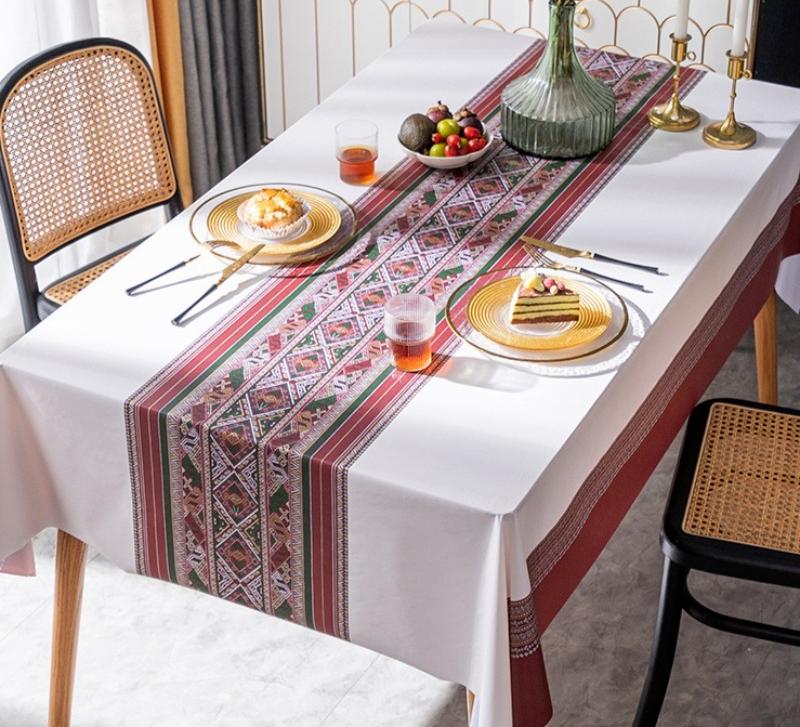 

Скатерть в скандинавском стиле, водонепроницаемая, маслостойкая, моющаяся, ПВХ, коврик для чайного столика, прямоугольная, для вечеринок, для вечеринок, для нового модного дома, элегантная 140 200cm