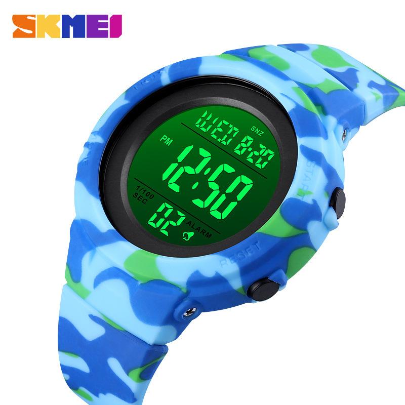 Multifunctional Student Electronic Watch Waterproof Countdown Camouflage Sports Watch
